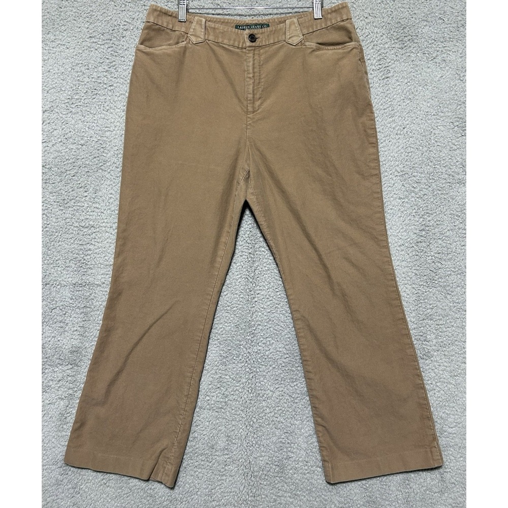Polo Jeans Co Ralph Lauren Womens 14 Petite Pants Equestrian Stretch Twill Flare